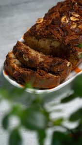 Banana bread marbré