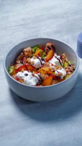 Salade nectarine burrata