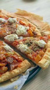 Tarte légumes burrata