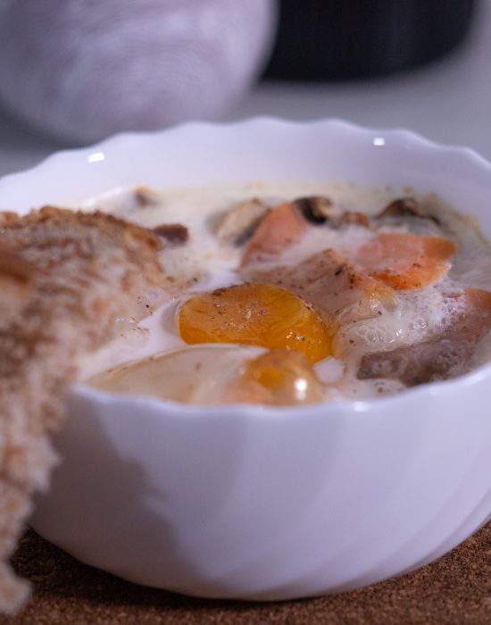 Oeufs cocotte aux champignons