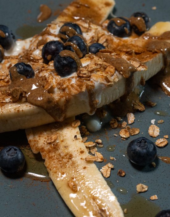 Healthy banana split