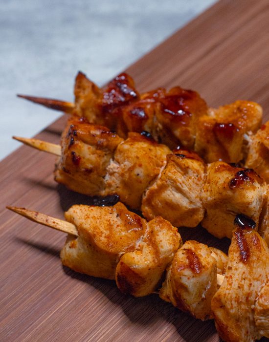 Brochettes de poulet mariné express