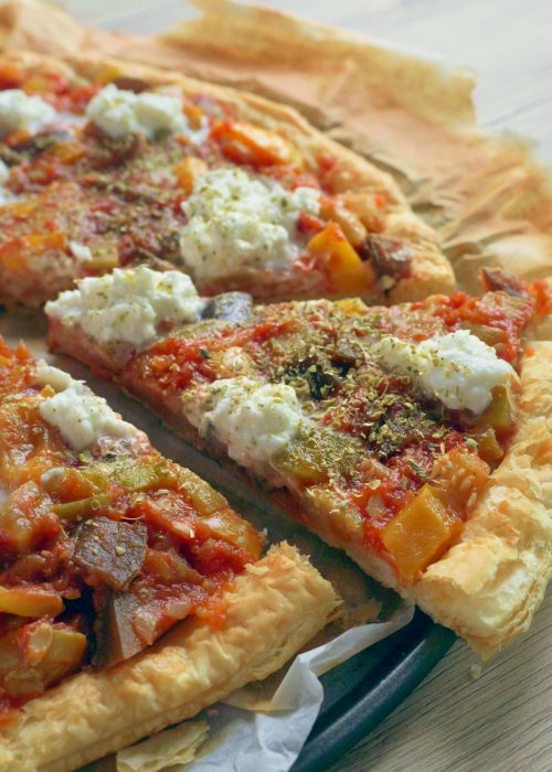 Tarte légumes burrata